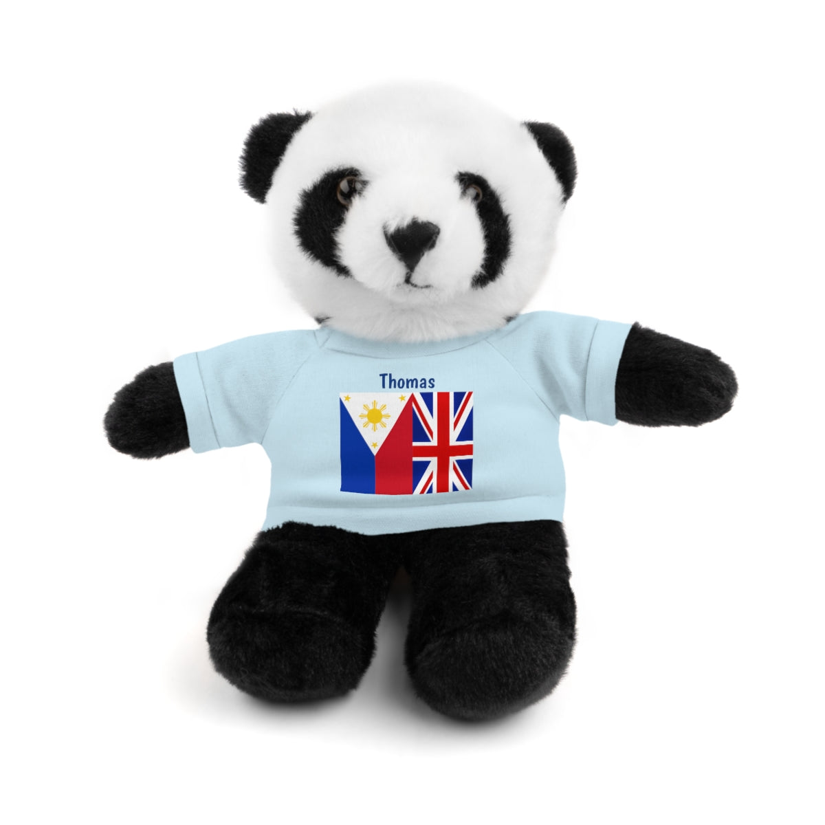 Personalized Filipino Stuffed Animal Toy with Tee | Philippines & UK Flag | Gift for kids and adults | Holiday Gifting idea