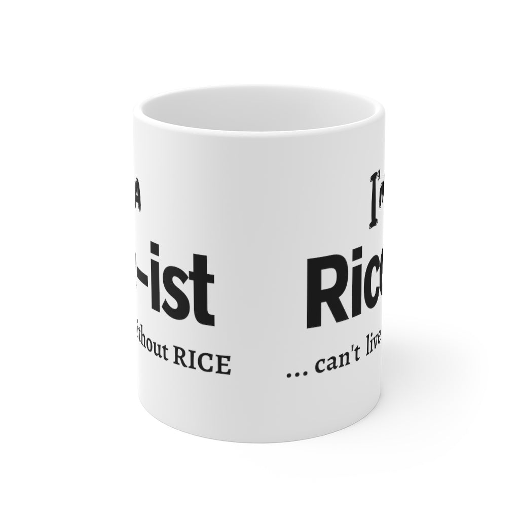 Rice-ist Mug, Filipino Funny Mug, Funny Asian mug, Philippine mug, Filipino gift idea. Mug 11oz