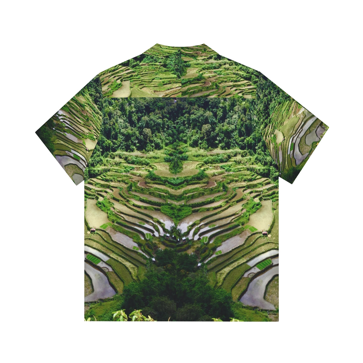 Philippines Ifugao Rice Terraces Theme Men's Hawaiian Shirt | Filipino Pinoy Shirt| Fathers Day Hawaiian Polo Shirt | Fathers Day Gift