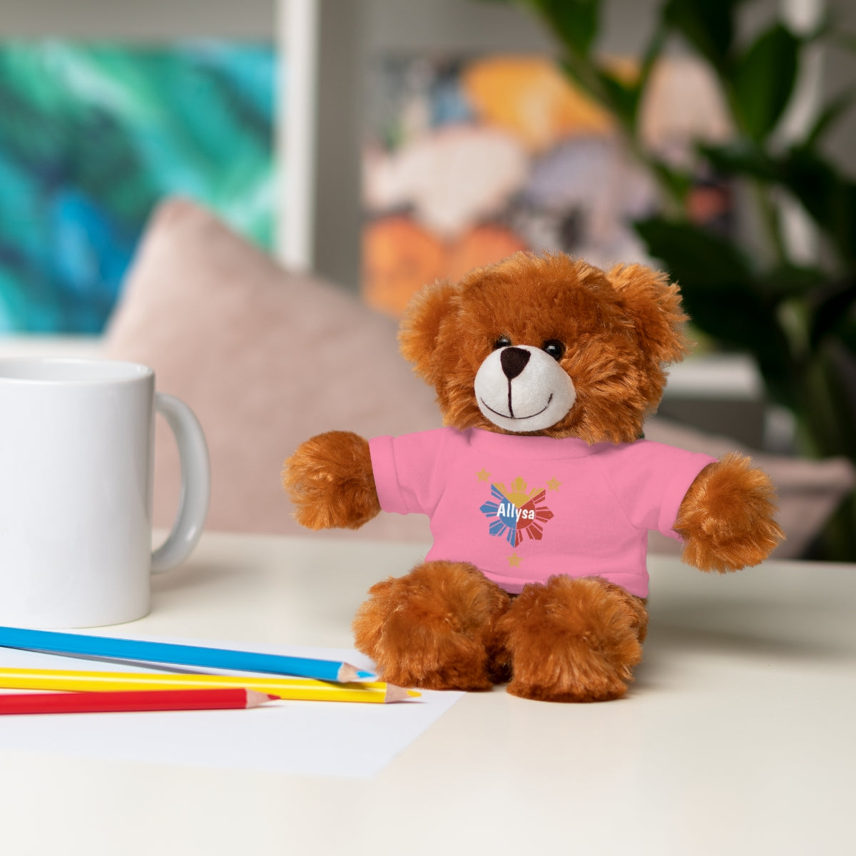 Personalized Filipino Stuffed Animal Toy with Tee | Philippine Star and Sun | Gift for kids and adults | Holiday Gifting idea