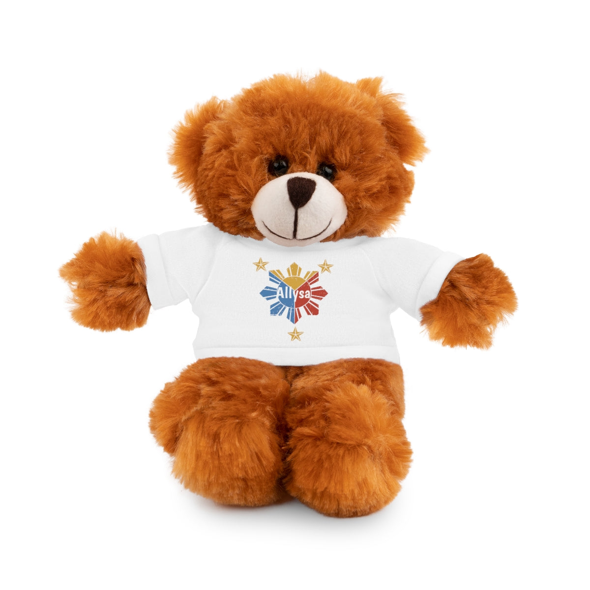 Personalized Filipino Stuffed Animal Toy with Tee | Philippine Star and Sun | Gift for kids and adults | Holiday Gifting idea
