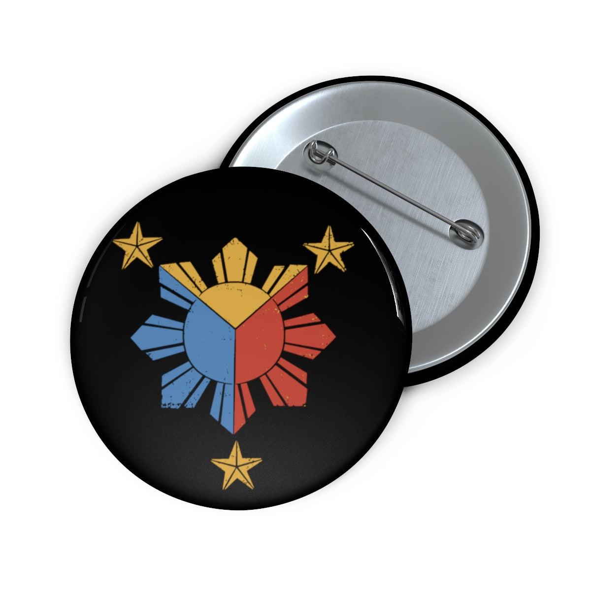 Philippines Filipino Star and Sun Flag Custom Pin Buttons