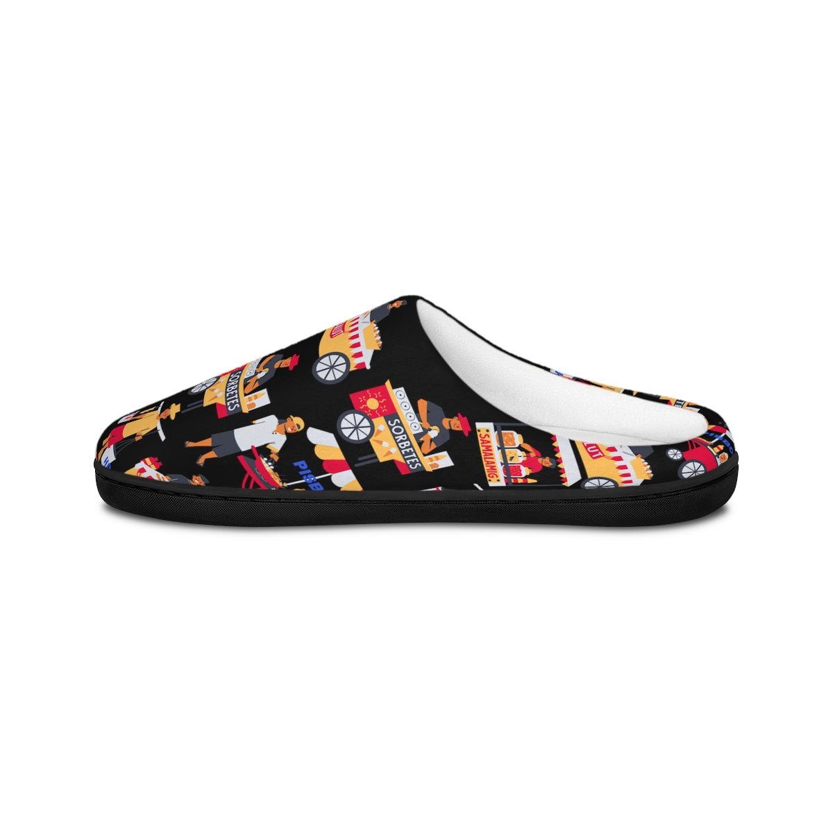 Philippines Filipino Men | Women's Indoor Slippers | Philippine Street Foods Crisply Printed Warm Indoor Slippers