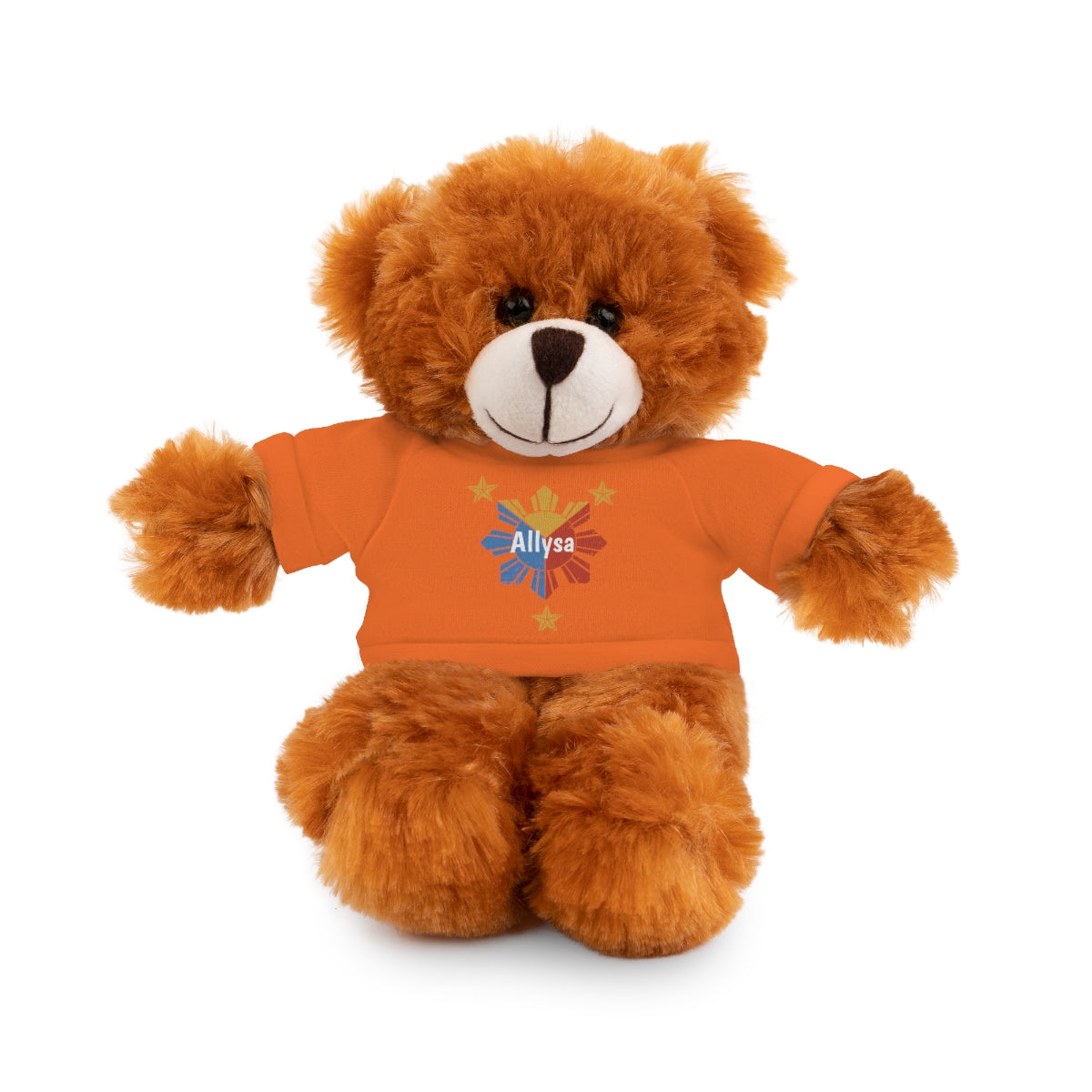 Personalized Filipino Stuffed Animal Toy with Tee | Philippine Star and Sun | Gift for kids and adults | Holiday Gifting idea