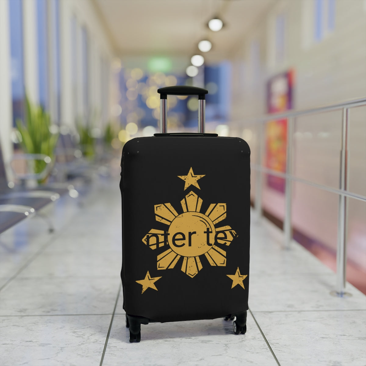 Vegan Vegitarian Luggage Cover | personalized Suitcase Protector | Crisply Printed , Washable.
