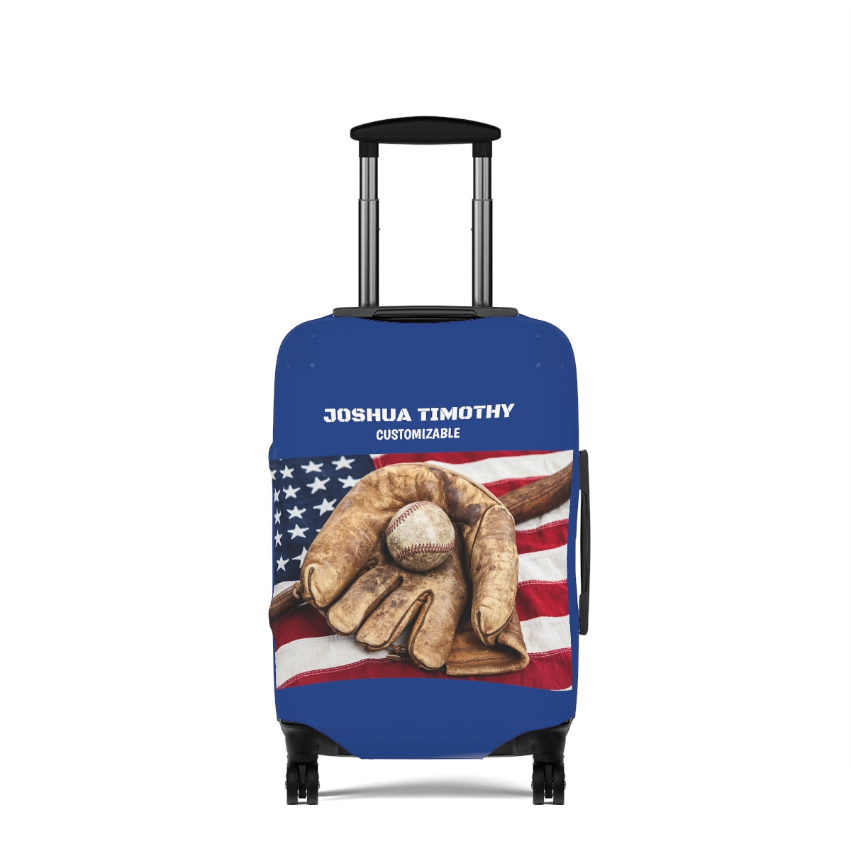 Personalized Baseball Fan Luggage Cover | Suitcase protector | Crisply Printed Washable