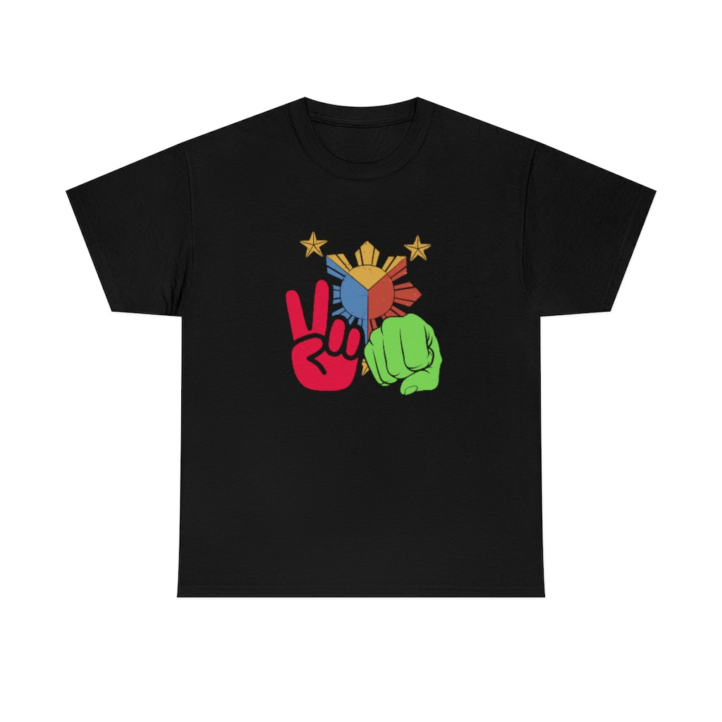 Philippines Filipino Peace & Fist BBM -Sarah Unisex Heavy Cotton Tee