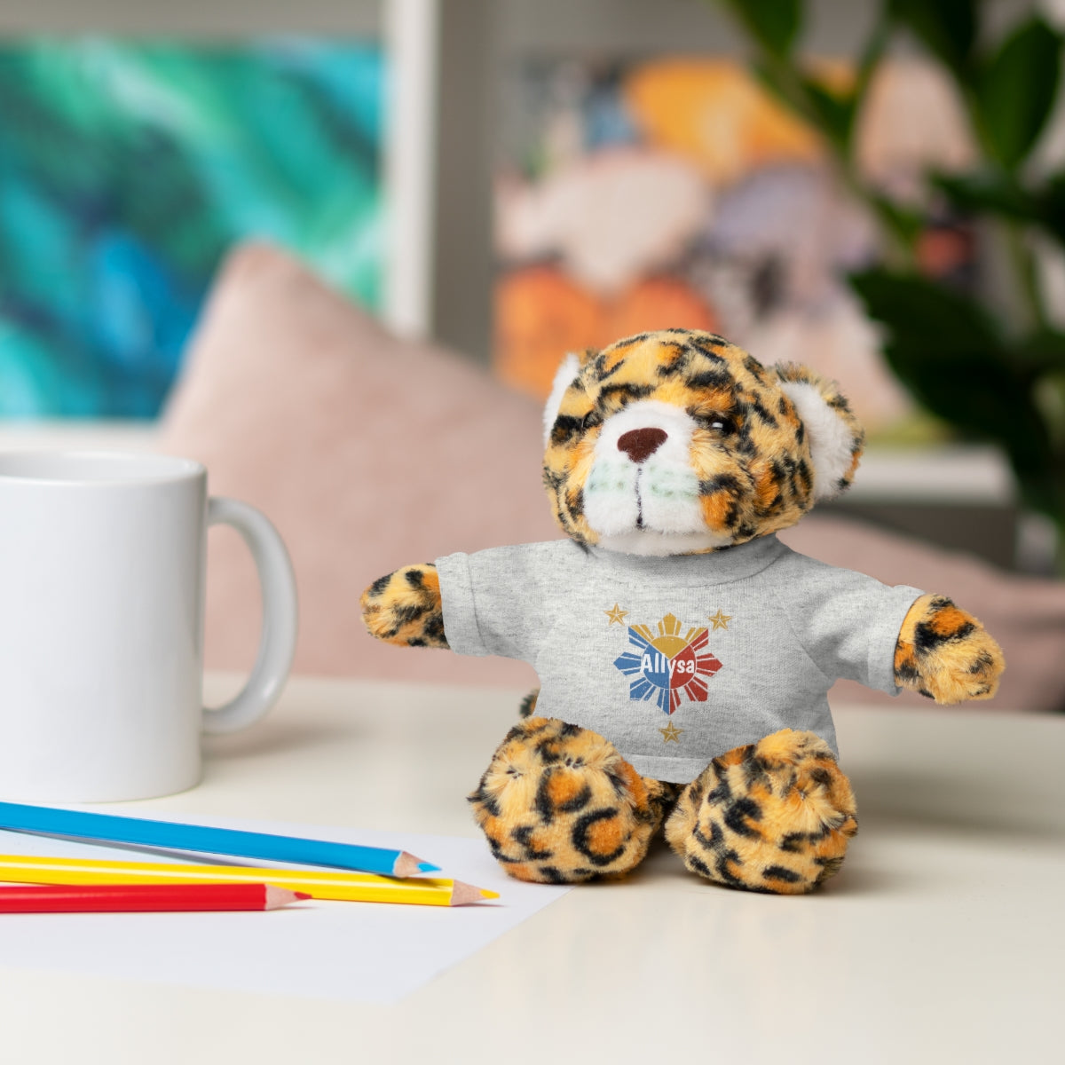 Personalized Filipino Stuffed Animal Toy with Tee | Philippine Star and Sun | Gift for kids and adults | Holiday Gifting idea