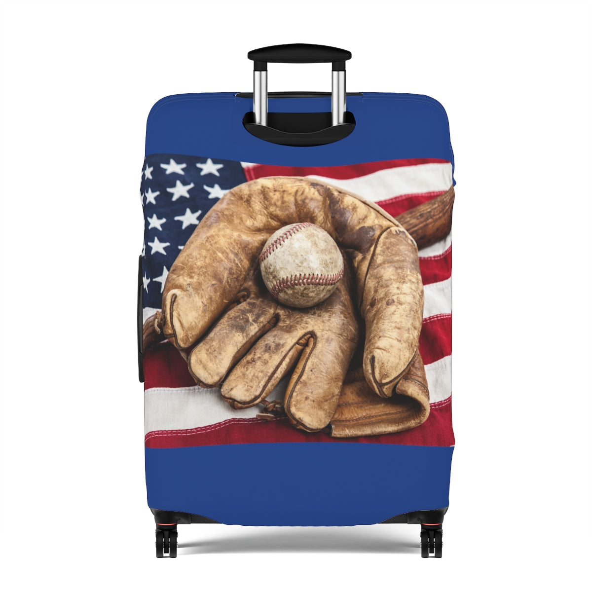 Personalized Baseball Fan Luggage Cover | Suitcase protector | Crisply Printed Washable