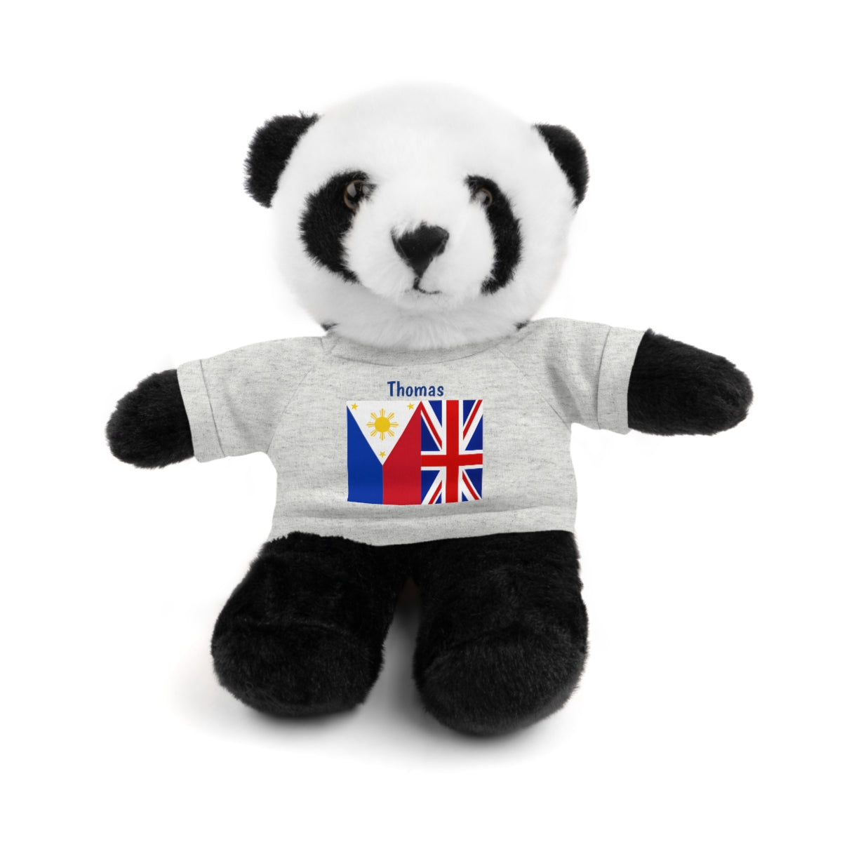 Personalized Filipino Stuffed Animal Toy with Tee | Philippines & UK Flag | Gift for kids and adults | Holiday Gifting idea