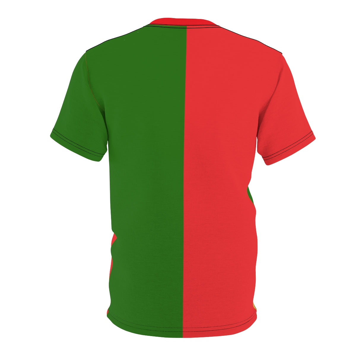 Philippine Inspired Red and Green Shirt with 3 stars and sun.