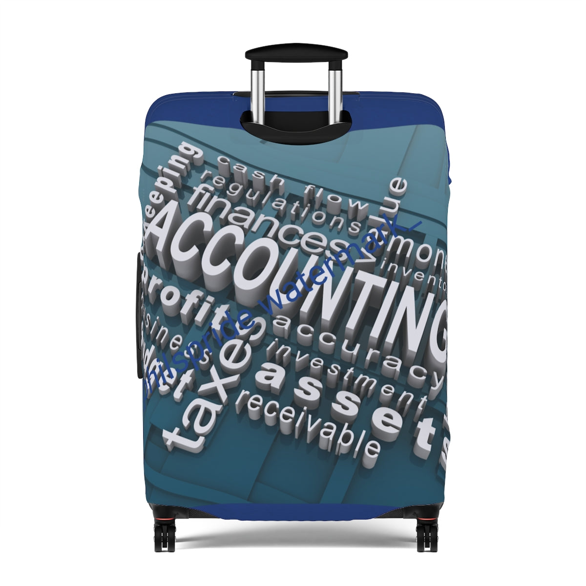 Personalized Accountants Luggage Cover | Suitcase Protector | Crisply Printed , Washable.