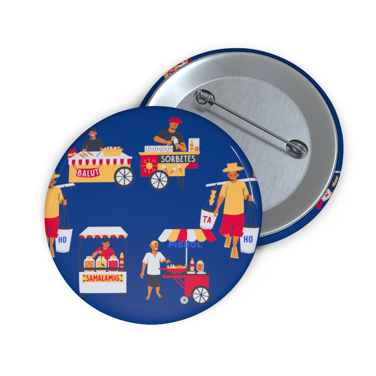 Philippines Filipino Street Foods Custom Pin Buttons