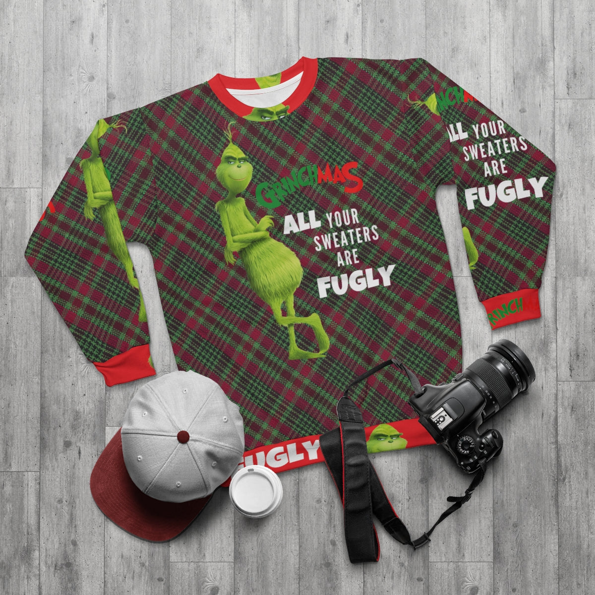 Funny Ugly Sweater | Grinch Mas Sweater | Funny Christmas Sweatshirt | All your sweaters are Fugly|