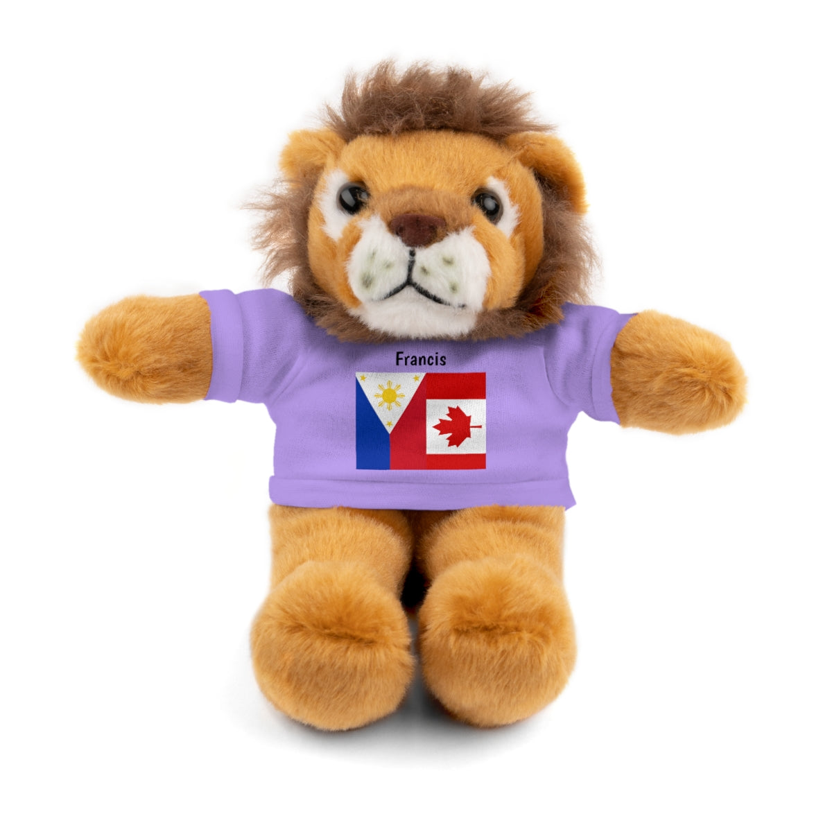 Personalized Filipino Stuffed Animal Toy with Tee | Philippines & Canada Flag | Gift for kids and adults | Holiday Gifting