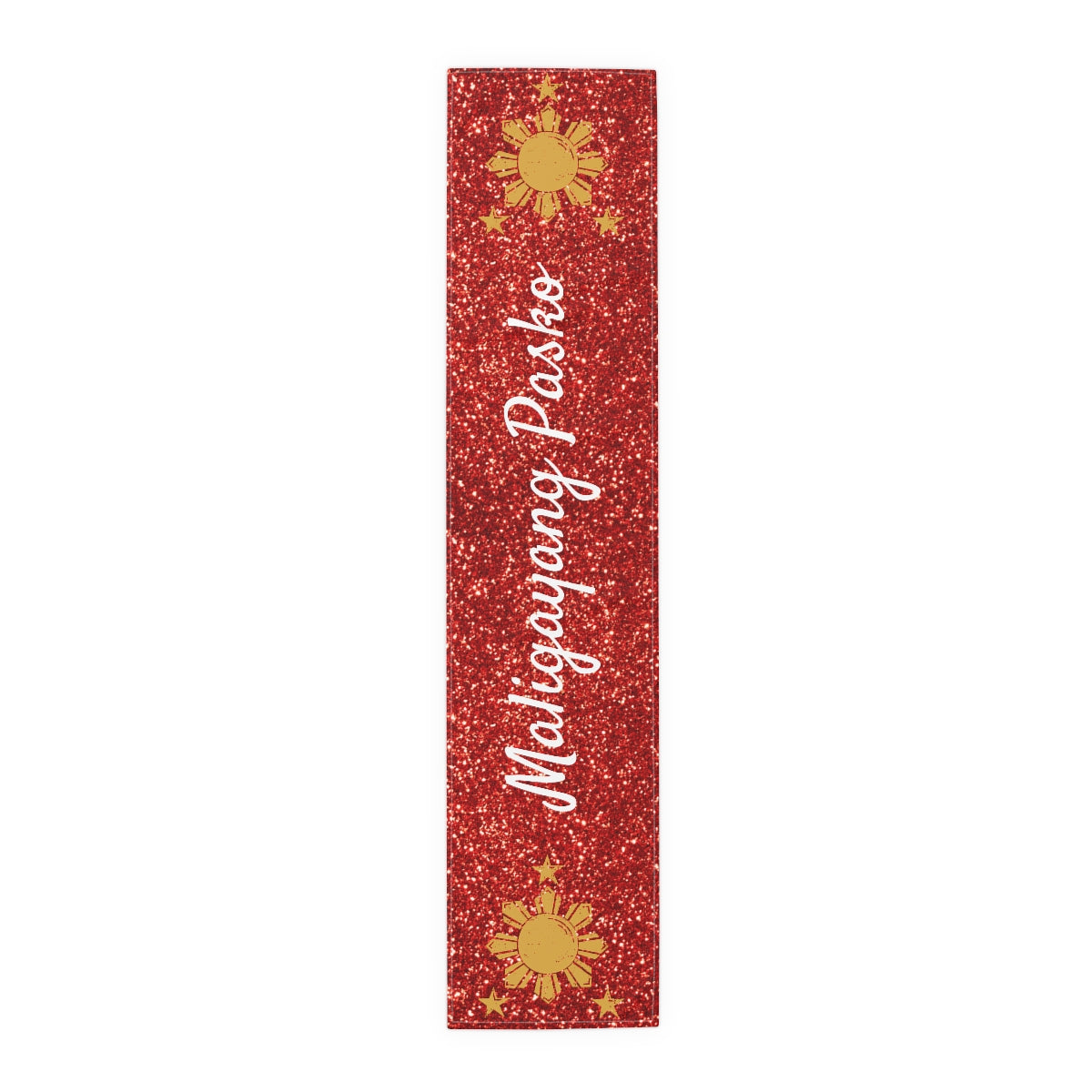 Philippines Filipino Christmas Maligayang Pasko Sun and Star themed Table Runner (Cotton, Poly)