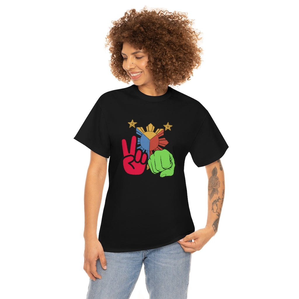 Philippines Filipino Peace & Fist BBM -Sarah Unisex Heavy Cotton Tee
