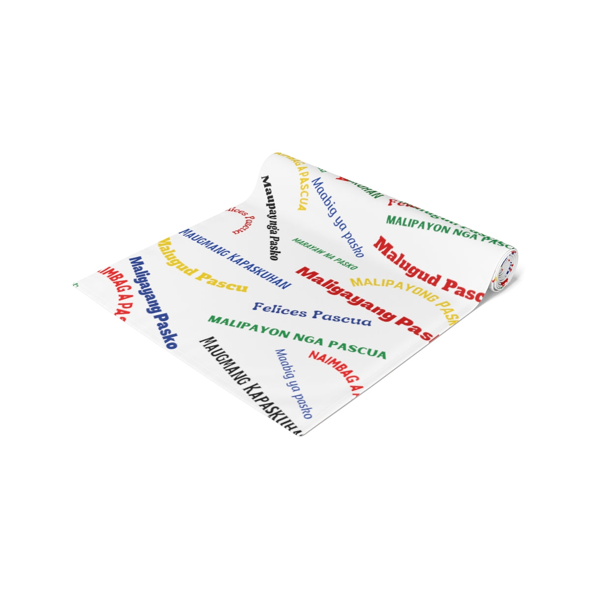 Philippines Filipino Christmas Greetings in different dialects themed Table Runner (Cotton, Poly)