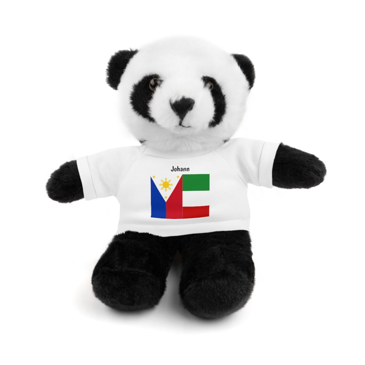 Personalized Filipino Stuffed Animal Toy with Tee | Philippines & Italy Flag | Gift for kids and adults | Holiday Gift idea