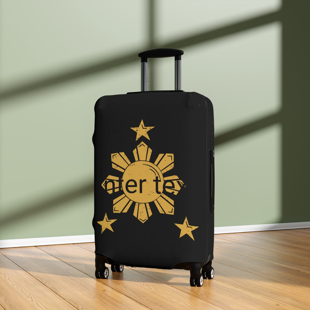 Vegan Vegitarian Luggage Cover | personalized Suitcase Protector | Crisply Printed , Washable.