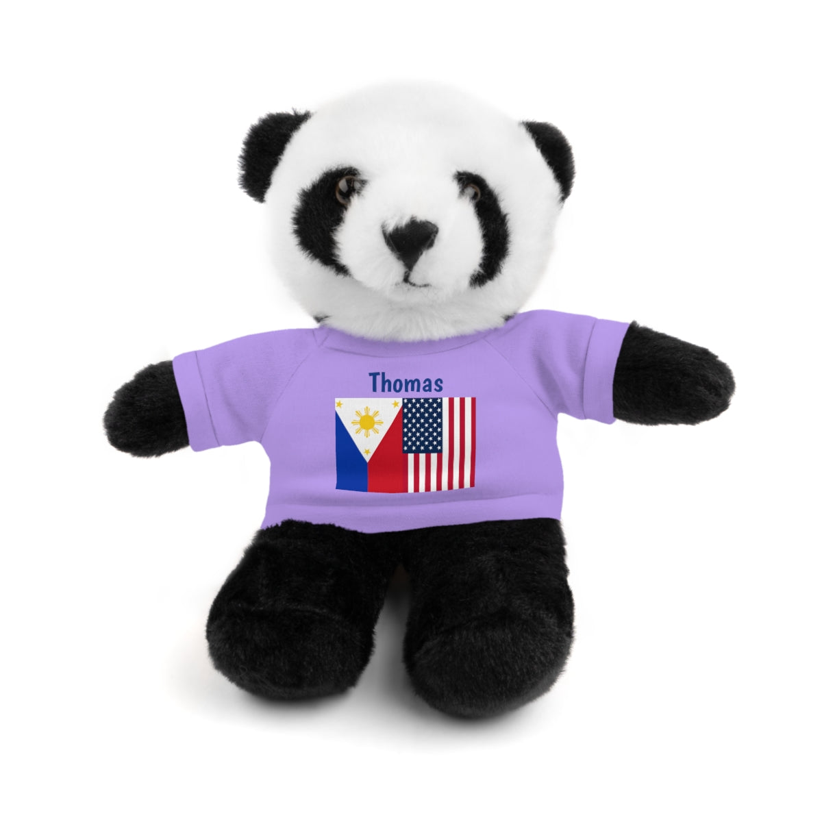 Personalized Filipino Stuffed Animal Toy with Tee | Philippines and USA Flag | Gift for kids and adults | Holiday Gifting
