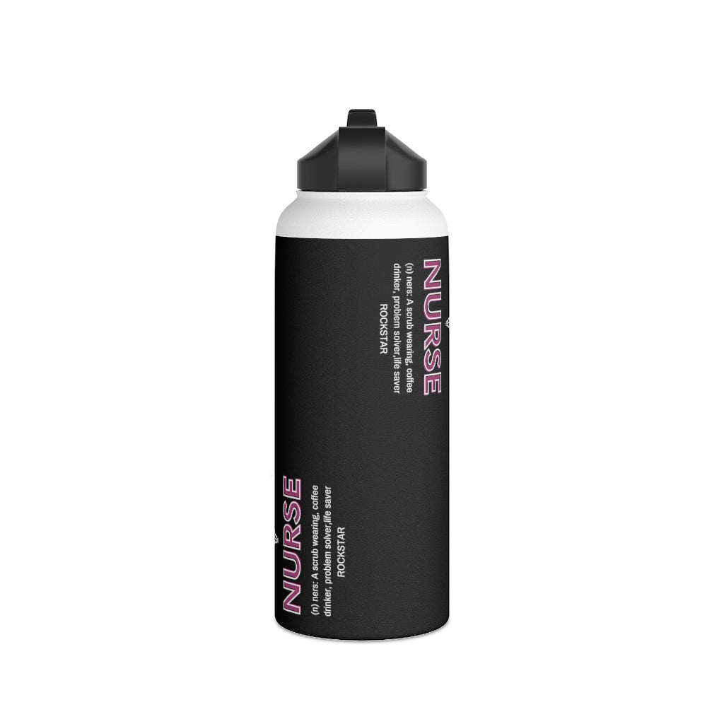 Personalized Nurse Steel Water Bottle, Standard Lid |Summer Travels, Gym water Bottle | Nurse unique Gift idea.