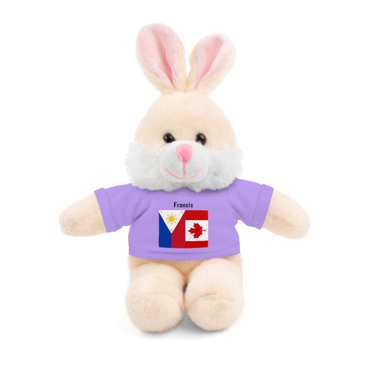 Personalized Filipino Stuffed Animal Toy with Tee | Philippines & Canada Flag | Gift for kids and adults | Holiday Gifting