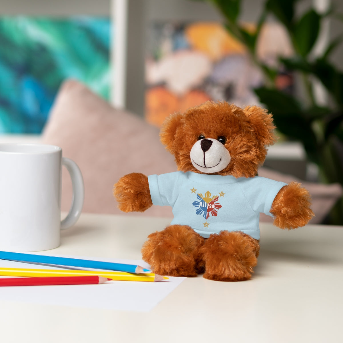 Personalized Filipino Stuffed Animal Toy with Tee | Philippine Star and Sun | Gift for kids and adults | Holiday Gifting idea