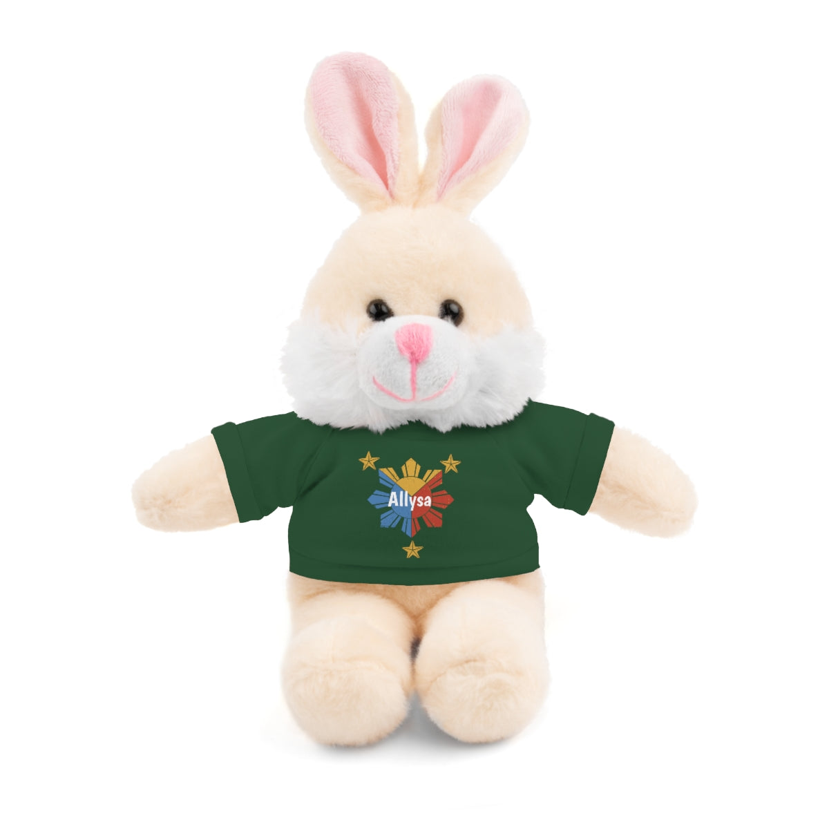 Personalized Filipino Stuffed Animal Toy with Tee | Philippine Star and Sun | Gift for kids and adults | Holiday Gifting idea