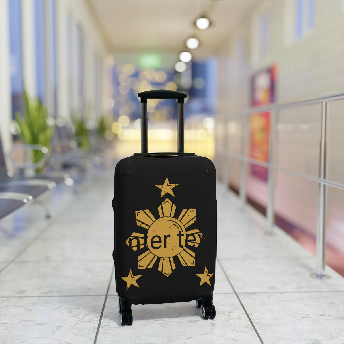 Vegan Vegitarian Luggage Cover | personalized Suitcase Protector | Crisply Printed , Washable.