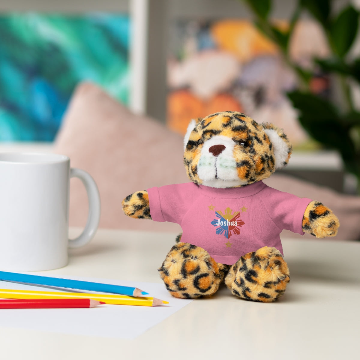Personalized Filipino Stuffed Animal Toy with Tee | Philippine Star and Sun | Gift for kids and adults | Holiday Gifting idea