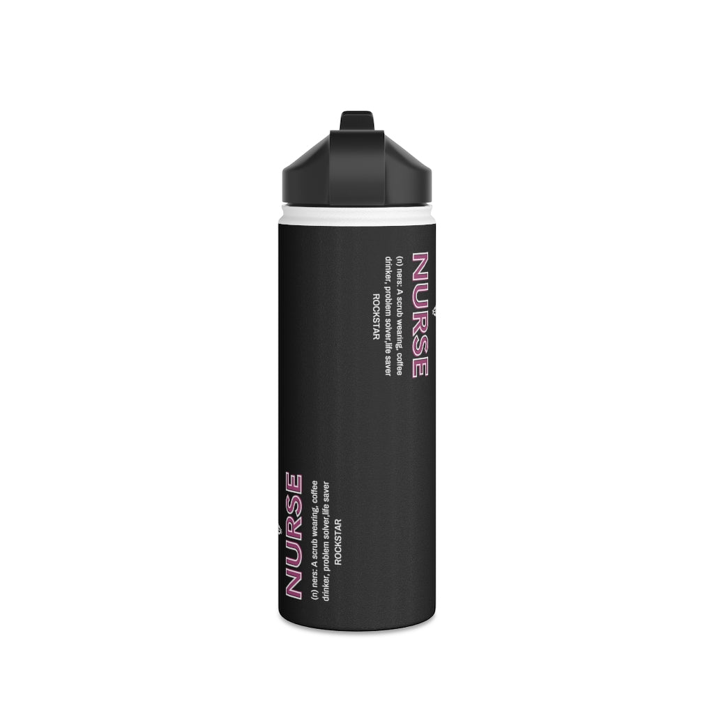 Personalized Nurse Steel Water Bottle, Standard Lid |Summer Travels, Gym water Bottle | Nurse unique Gift idea.