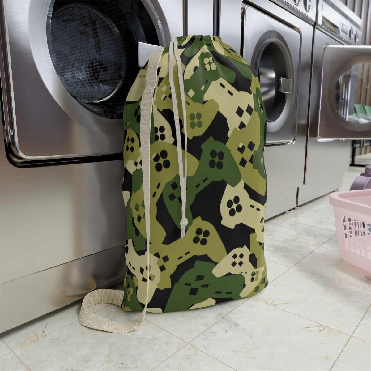 Personalized Funny Laundry bag | Gamers Camouflage College Dorm Laundry Bag | Unique Print Laundry bag , College Moving In Laundry bag