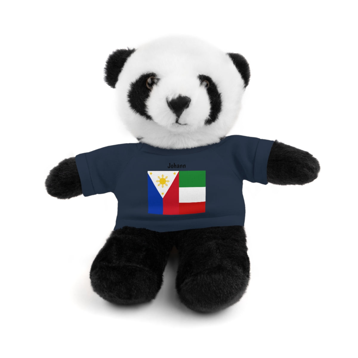 Personalized Filipino Stuffed Animal Toy with Tee | Philippines & Italy Flag | Gift for kids and adults | Holiday Gift idea
