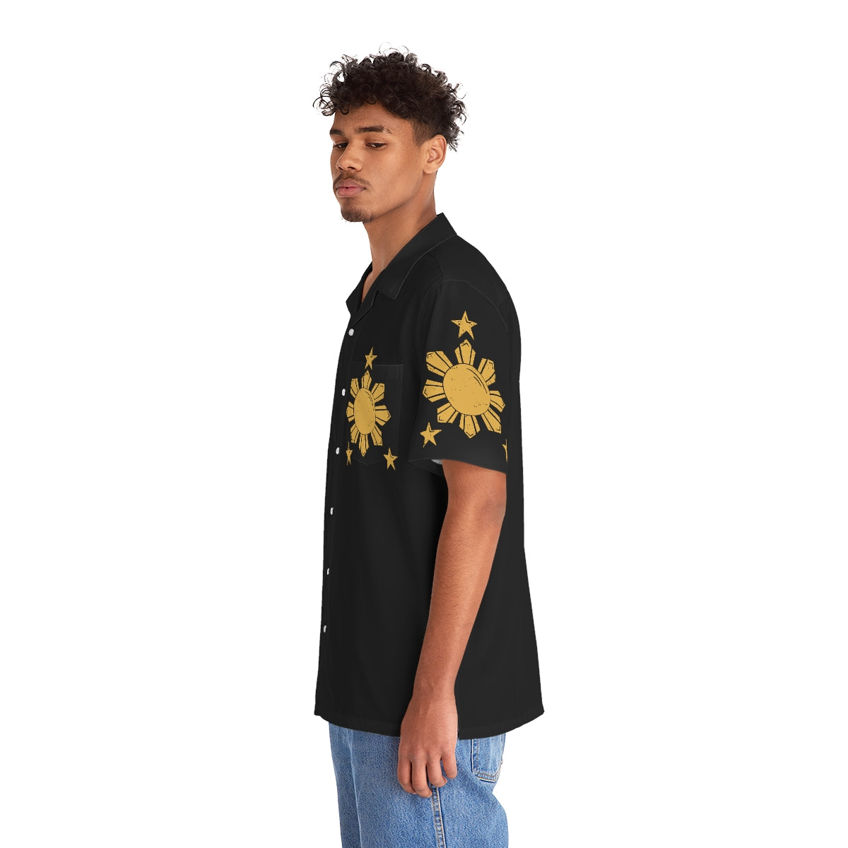 Philippine Stars Polo Shirts | Hawaiian Polo shirts for filipino men | Fathers day / Graduation Birthday present for Filipinos.