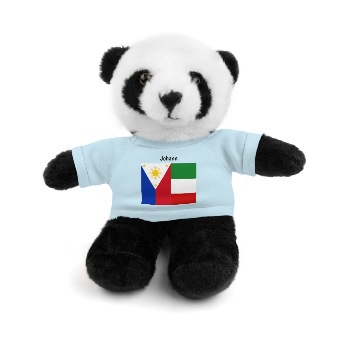 Personalized Filipino Stuffed Animal Toy with Tee | Philippines & Italy Flag | Gift for kids and adults | Holiday Gift idea