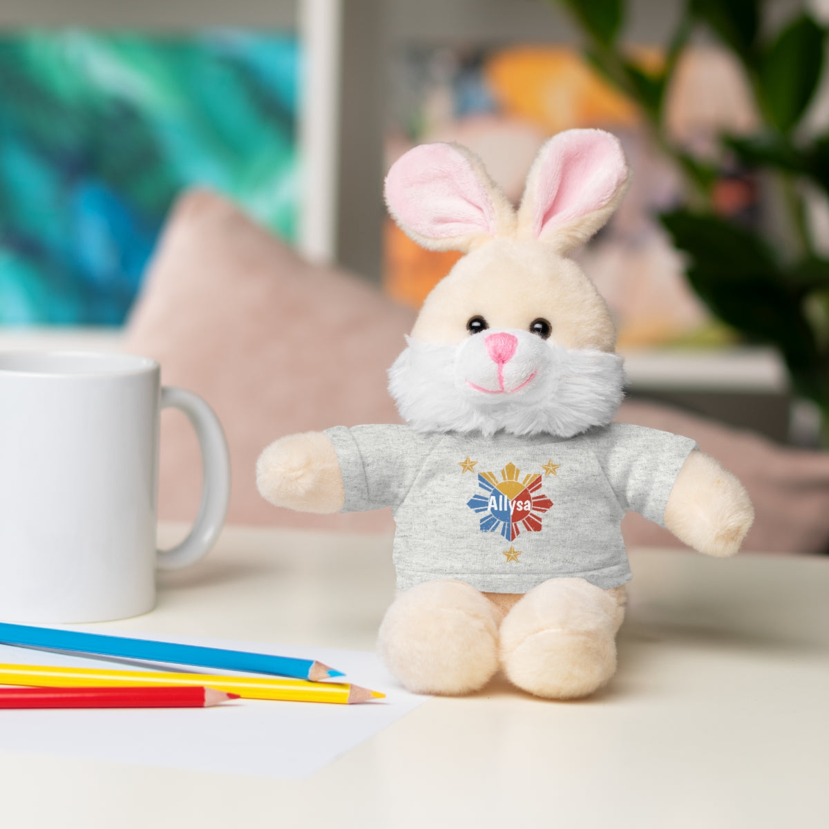 Personalized Filipino Stuffed Animal Toy with Tee | Philippine Star and Sun | Gift for kids and adults | Holiday Gifting idea