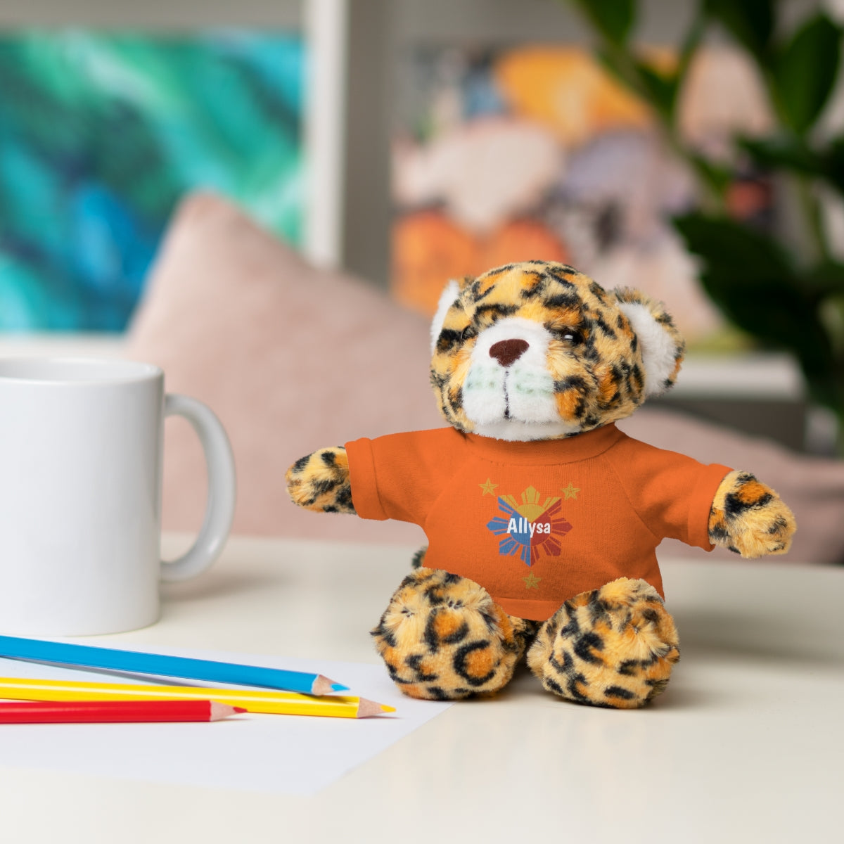 Personalized Filipino Stuffed Animal Toy with Tee | Philippine Star and Sun | Gift for kids and adults | Holiday Gifting idea