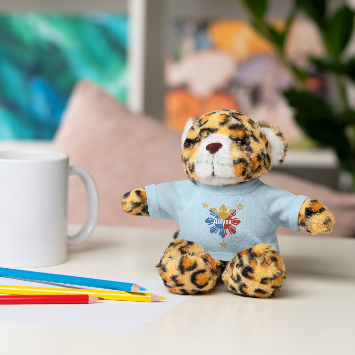 Personalized Filipino Stuffed Animal Toy with Tee | Philippine Star and Sun | Gift for kids and adults | Holiday Gifting idea