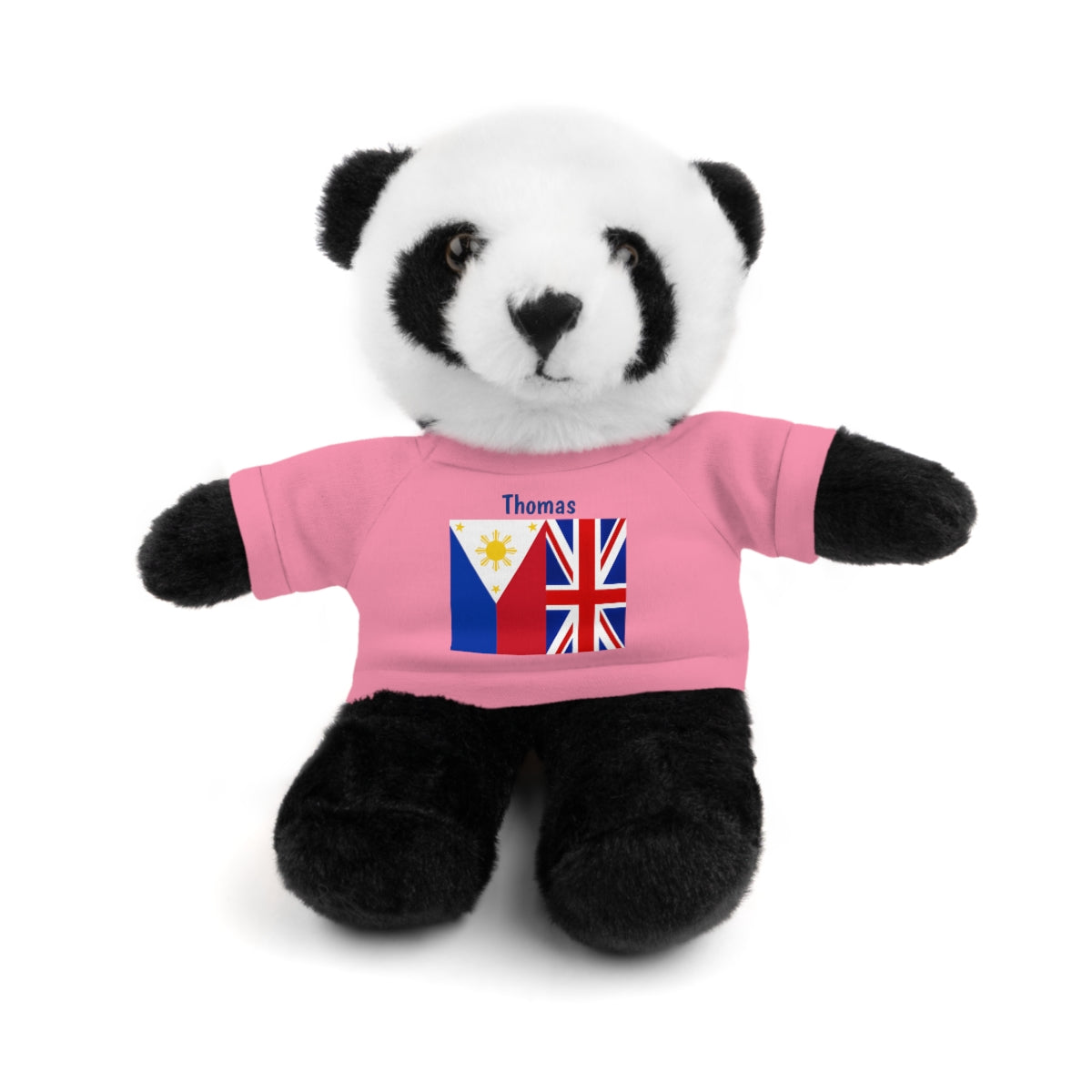 Personalized Filipino Stuffed Animal Toy with Tee | Philippines & UK Flag | Gift for kids and adults | Holiday Gifting idea