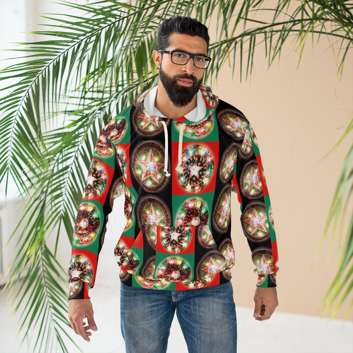 Christmas Ugly Sweater Unisex Pullover Hoodie | One of a kind Filipino Parol Christmas Ugly Sweater Hoodie