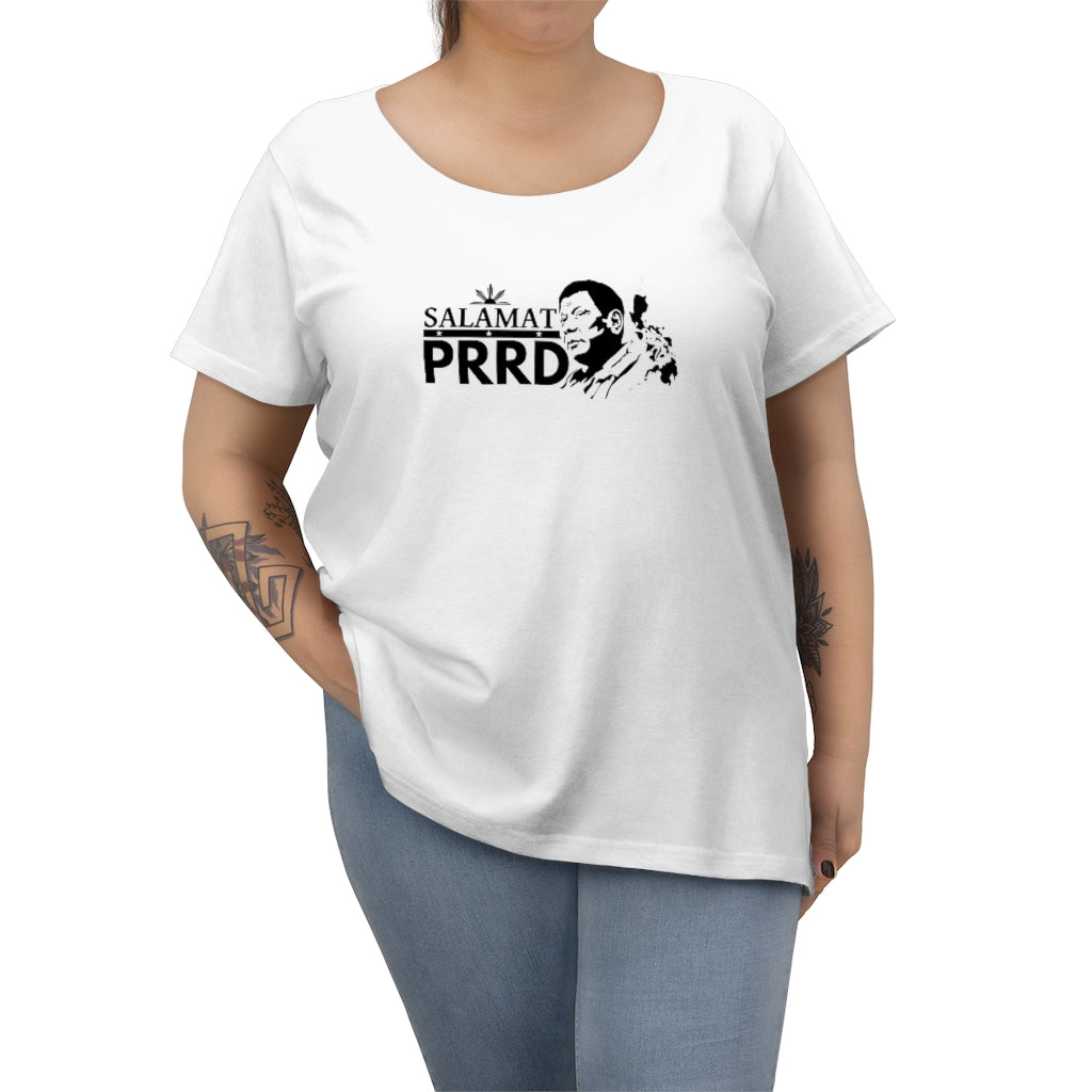 Salamat PRRD Women's Curvy Tee, Philippines Big size PRRD Shirt
