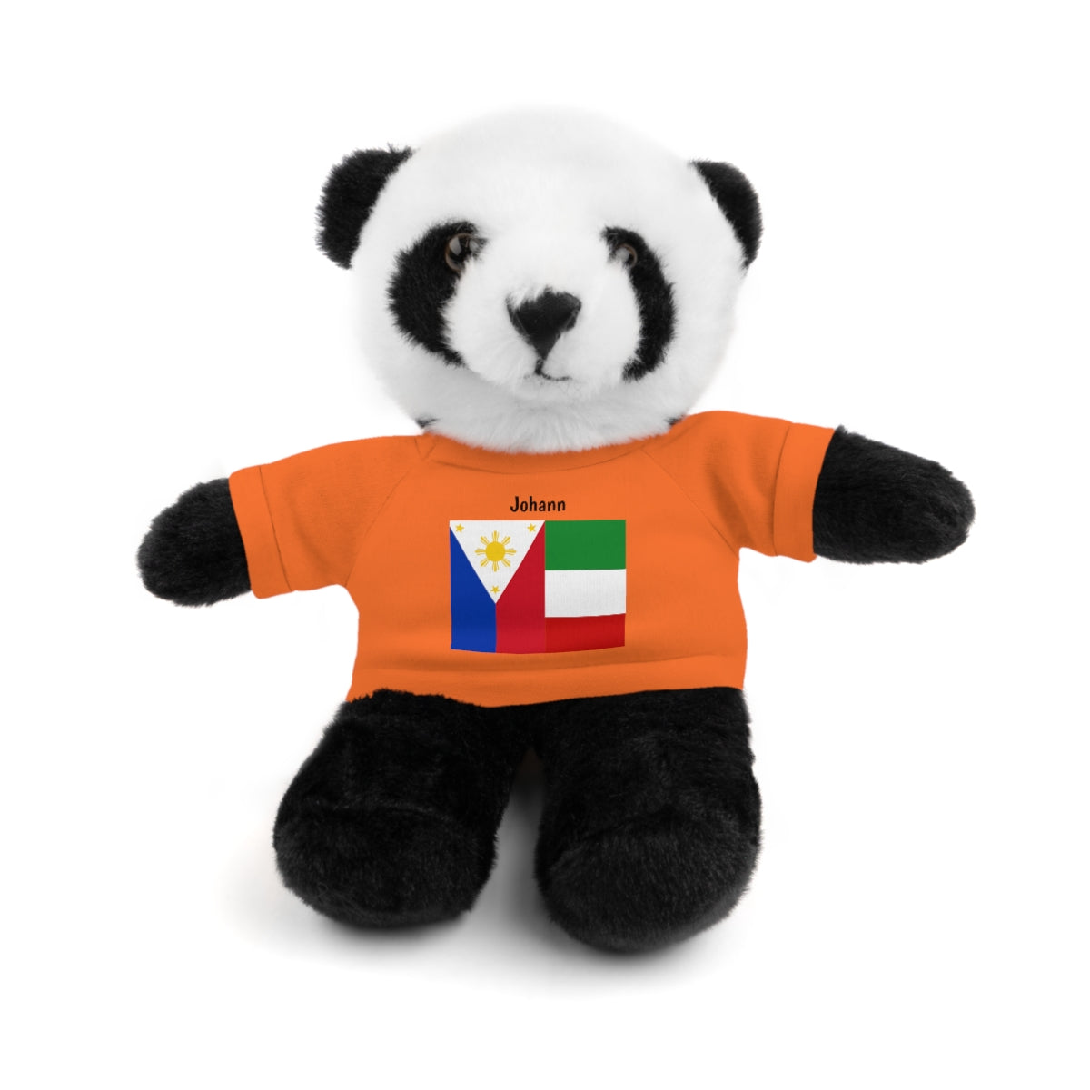 Personalized Filipino Stuffed Animal Toy with Tee | Philippines & Italy Flag | Gift for kids and adults | Holiday Gift idea