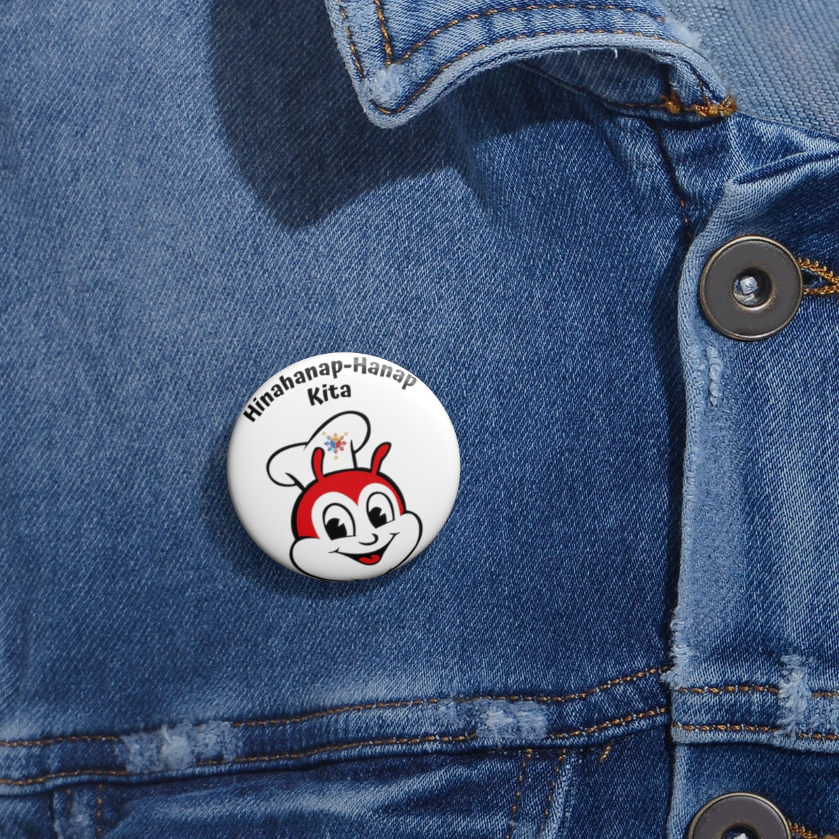 Philippines Filipino Jollibee Custom Pin Buttons