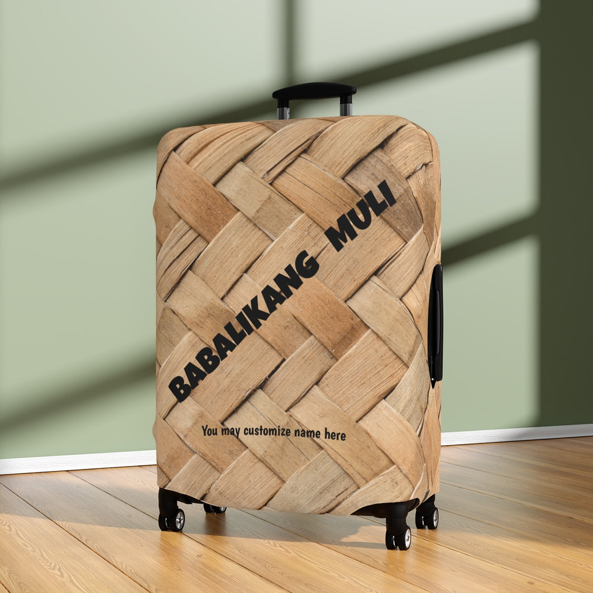 Personalized Philippine Luggage Cover | Babalikang Muli Suitcase Protector | Crisply Printed , Washable.