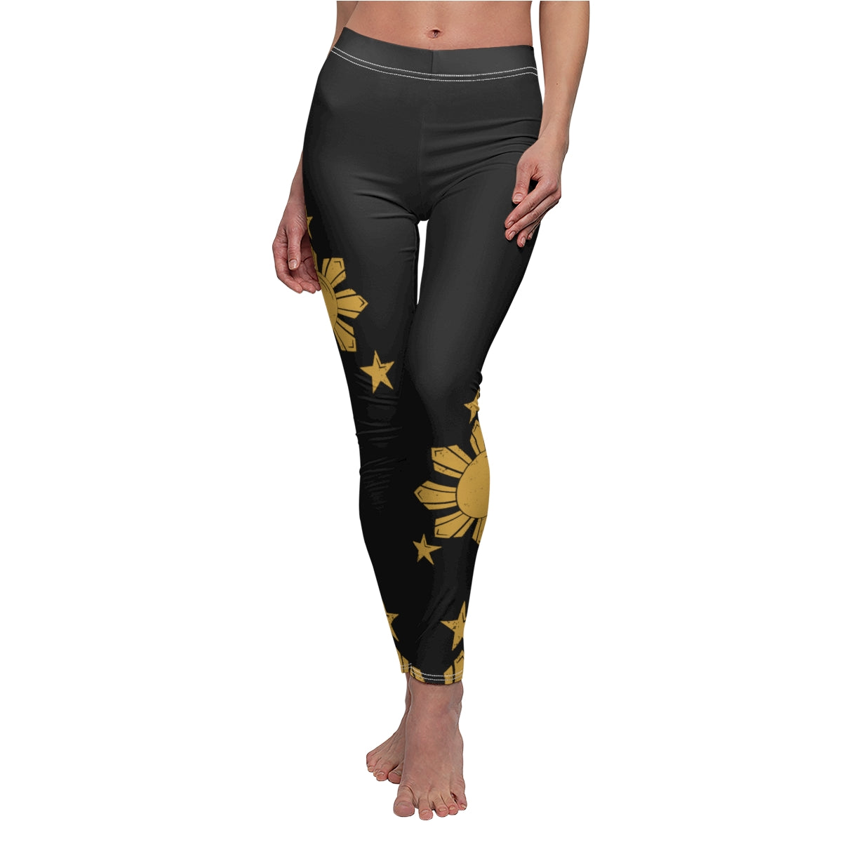 Philippines Filipino Sun and Star Casual Leggings | Filipino Outfit