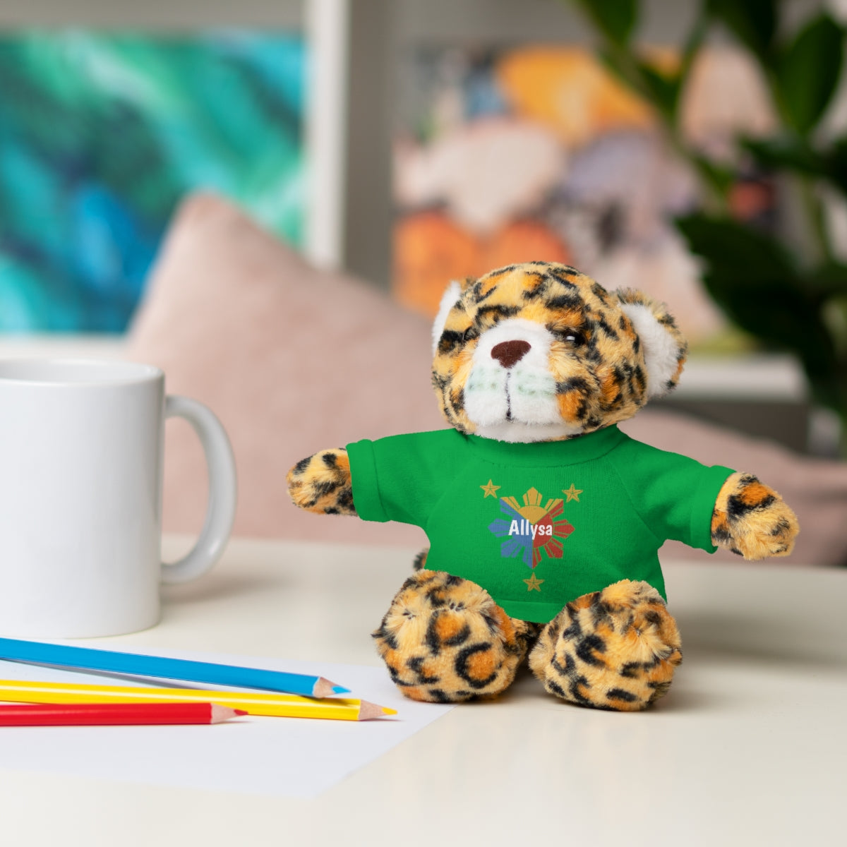 Personalized Filipino Stuffed Animal Toy with Tee | Philippine Star and Sun | Gift for kids and adults | Holiday Gifting idea