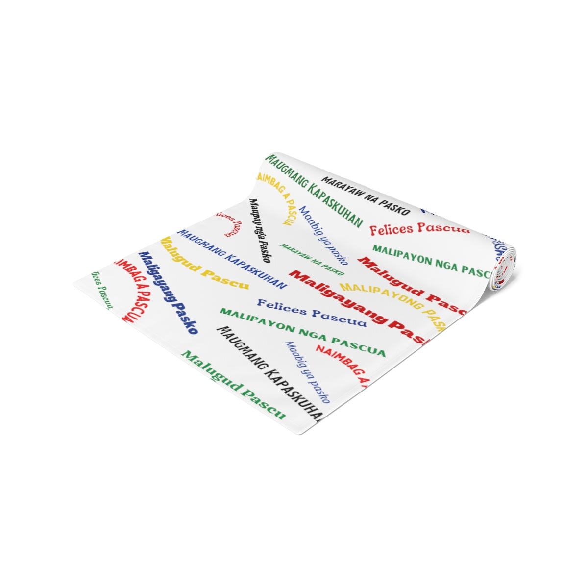 Philippines Filipino Christmas Greetings in different dialects themed Table Runner (Cotton, Poly)