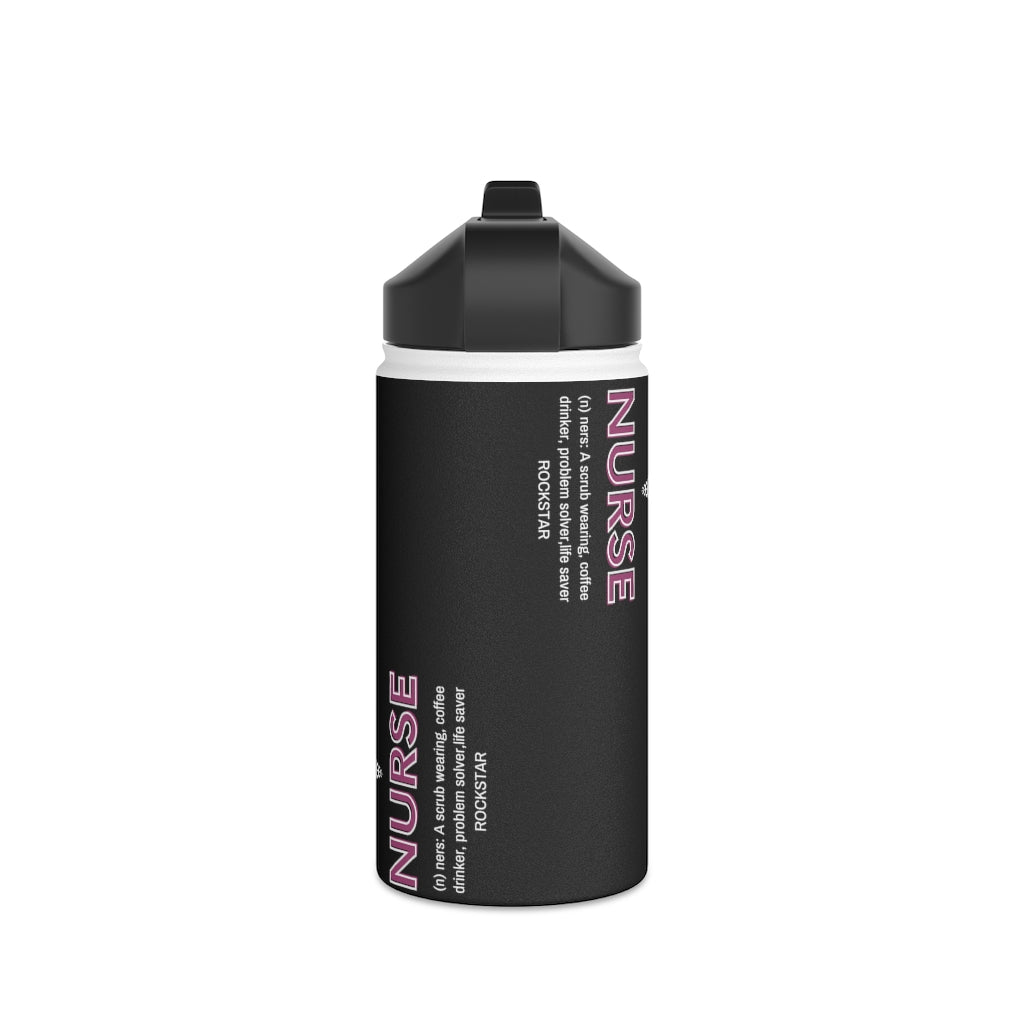 Personalized Nurse Steel Water Bottle, Standard Lid |Summer Travels, Gym water Bottle | Nurse unique Gift idea.