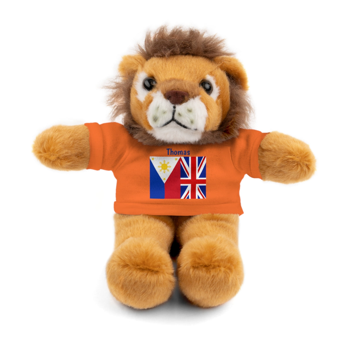Personalized Filipino Stuffed Animal Toy with Tee | Philippines & UK Flag | Gift for kids and adults | Holiday Gifting idea